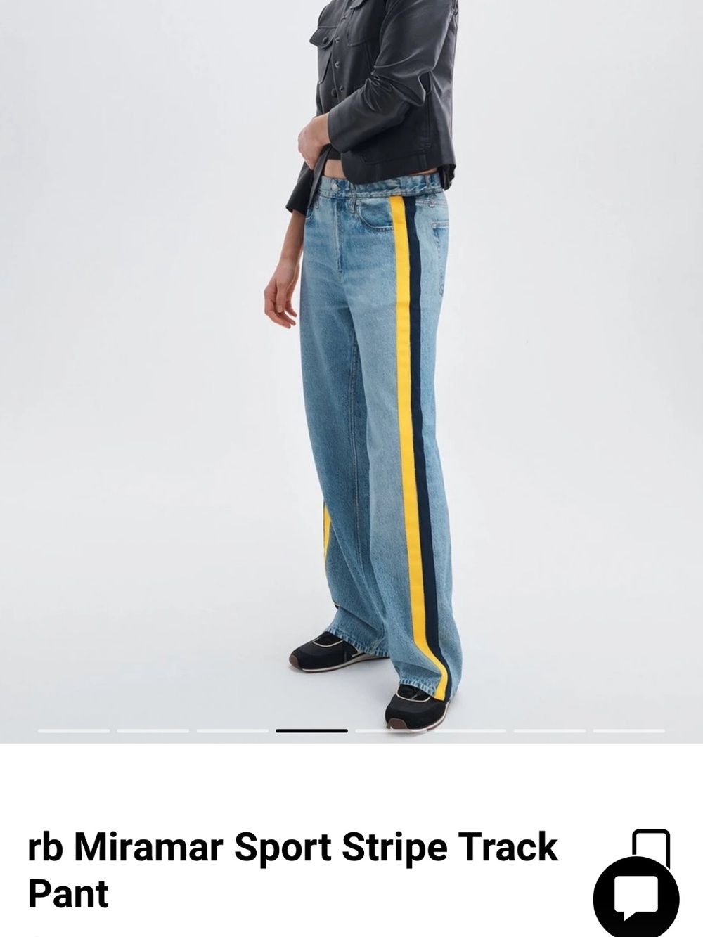 rag & bone NWOT Miramar Terry track pants Valentina yellow and navy